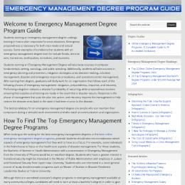 degree emergency management preventionweb guide