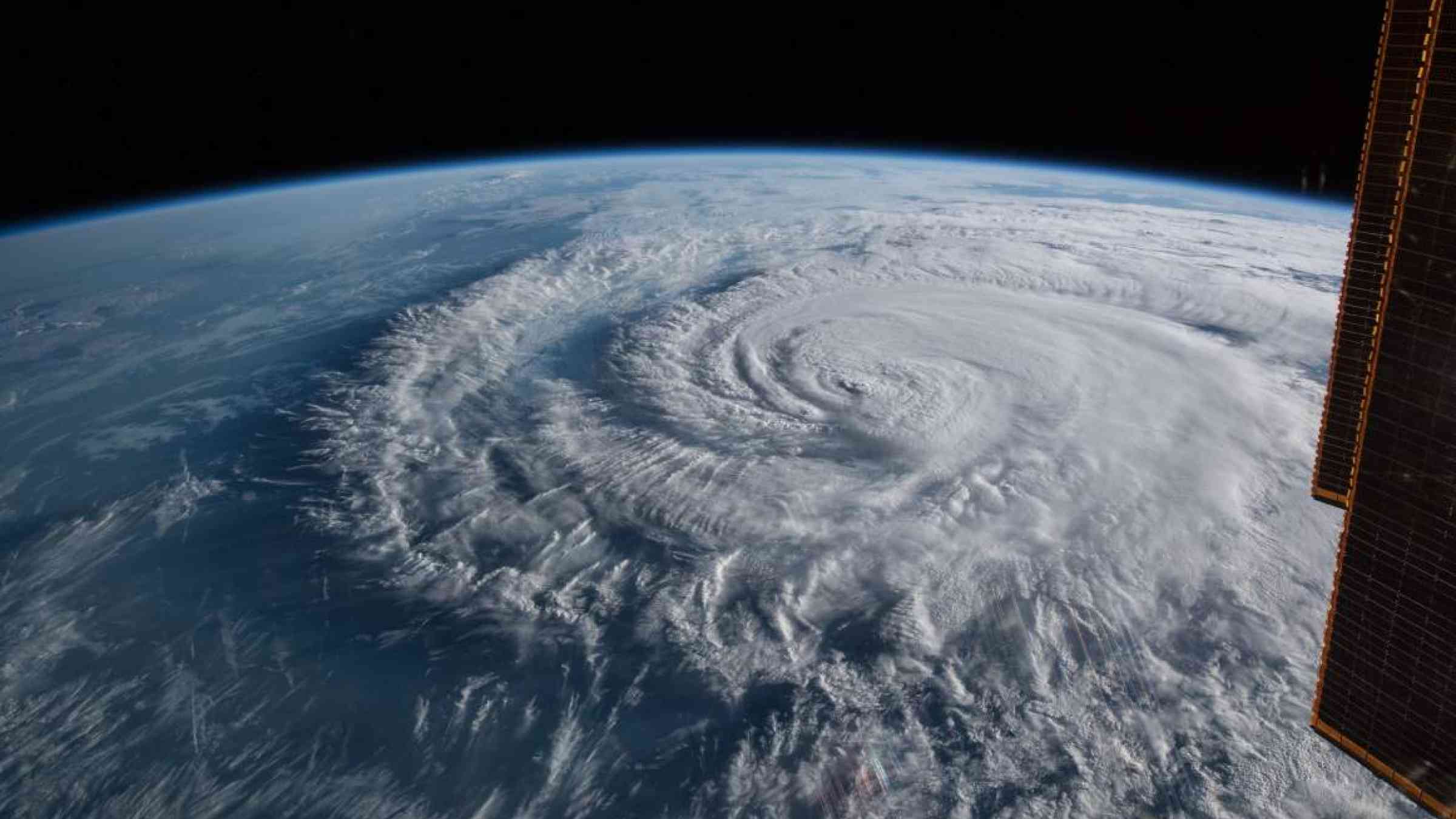 Hurricane Florence seen from Space in September 2018
