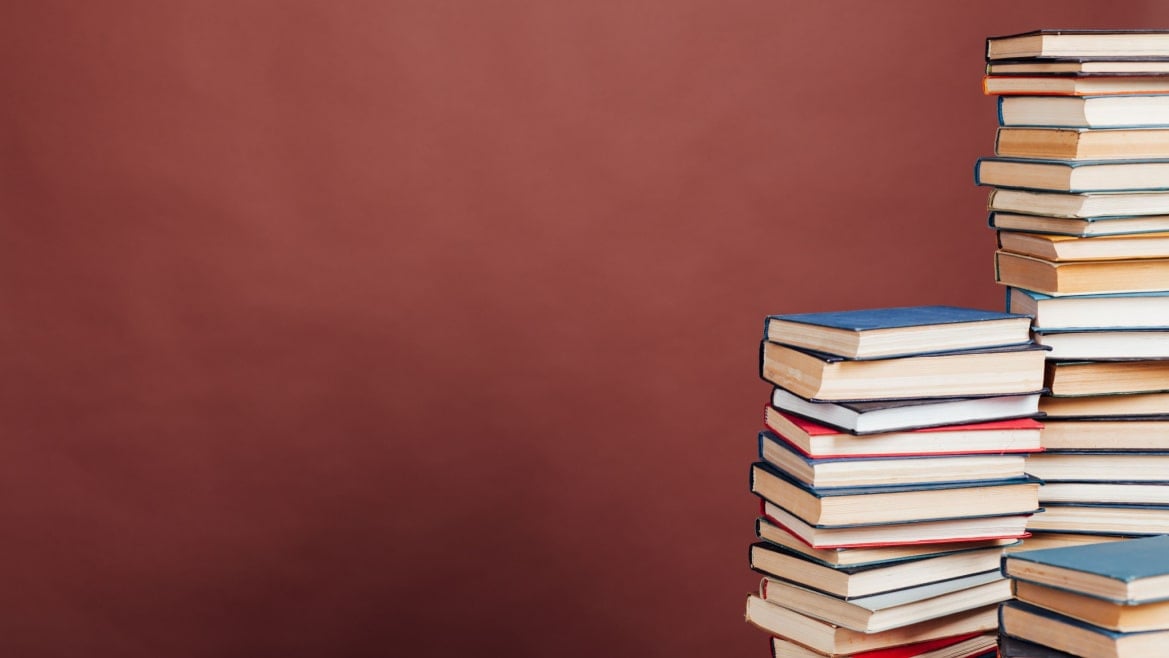 Stack of books.
