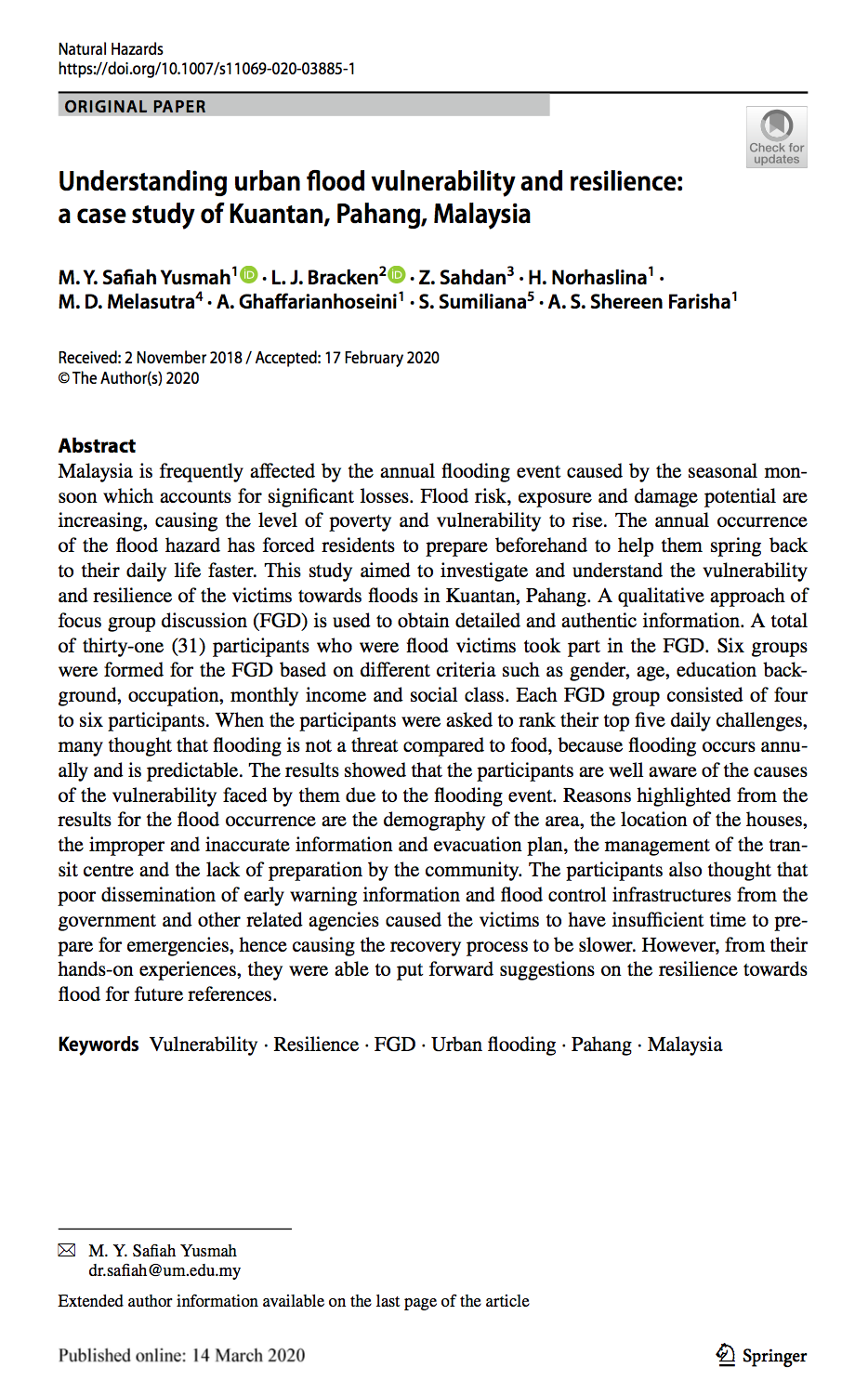 urban flood case study