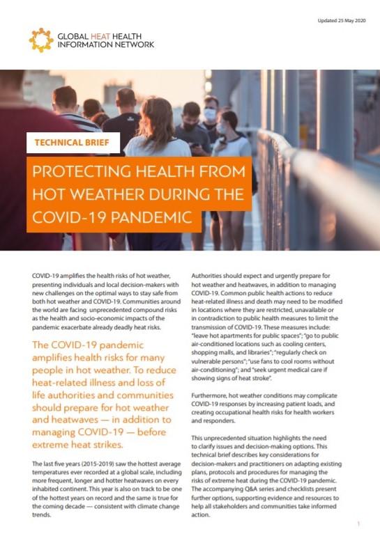 Managing heat risk during the Covid-19 pandemic | PreventionWeb