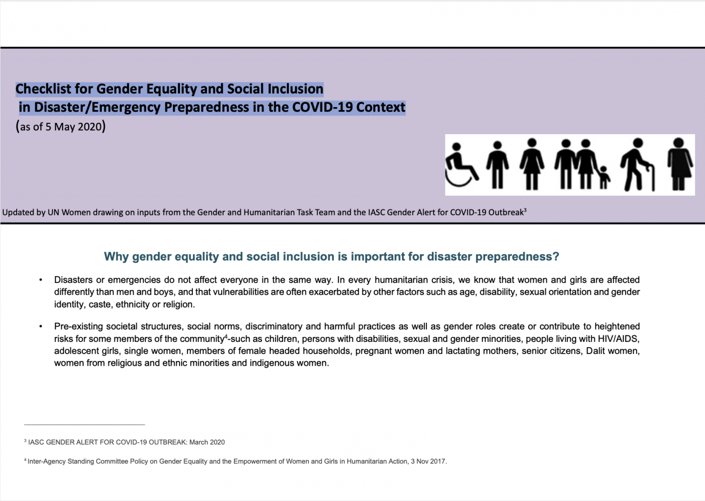 checklist-for-gender-equality-and-social-inclusion-in-disaster