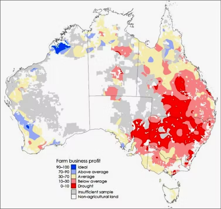 Business profitability map for Australian farms