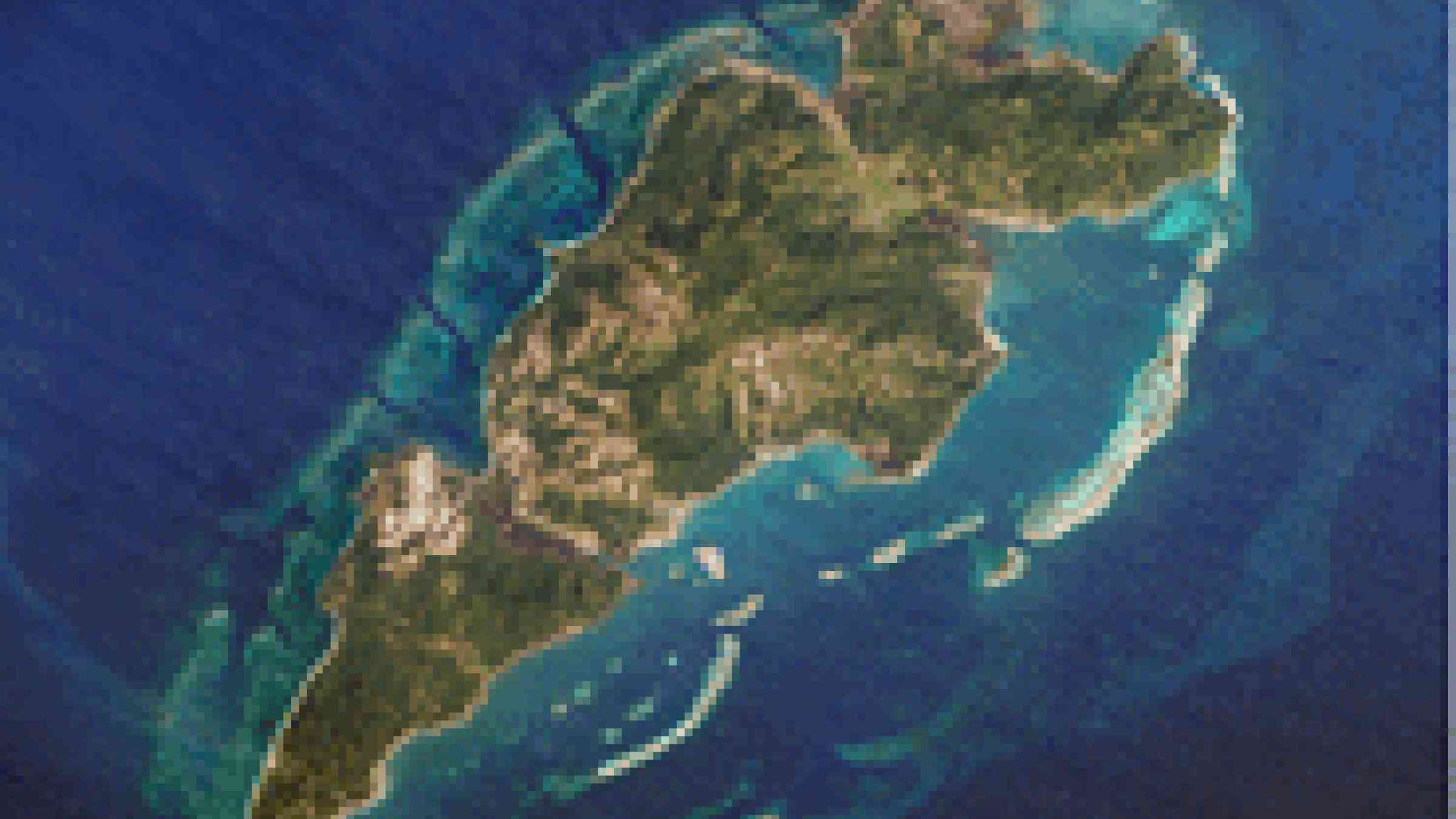 Guanaja Island: photo coutesty of NASA/JSC