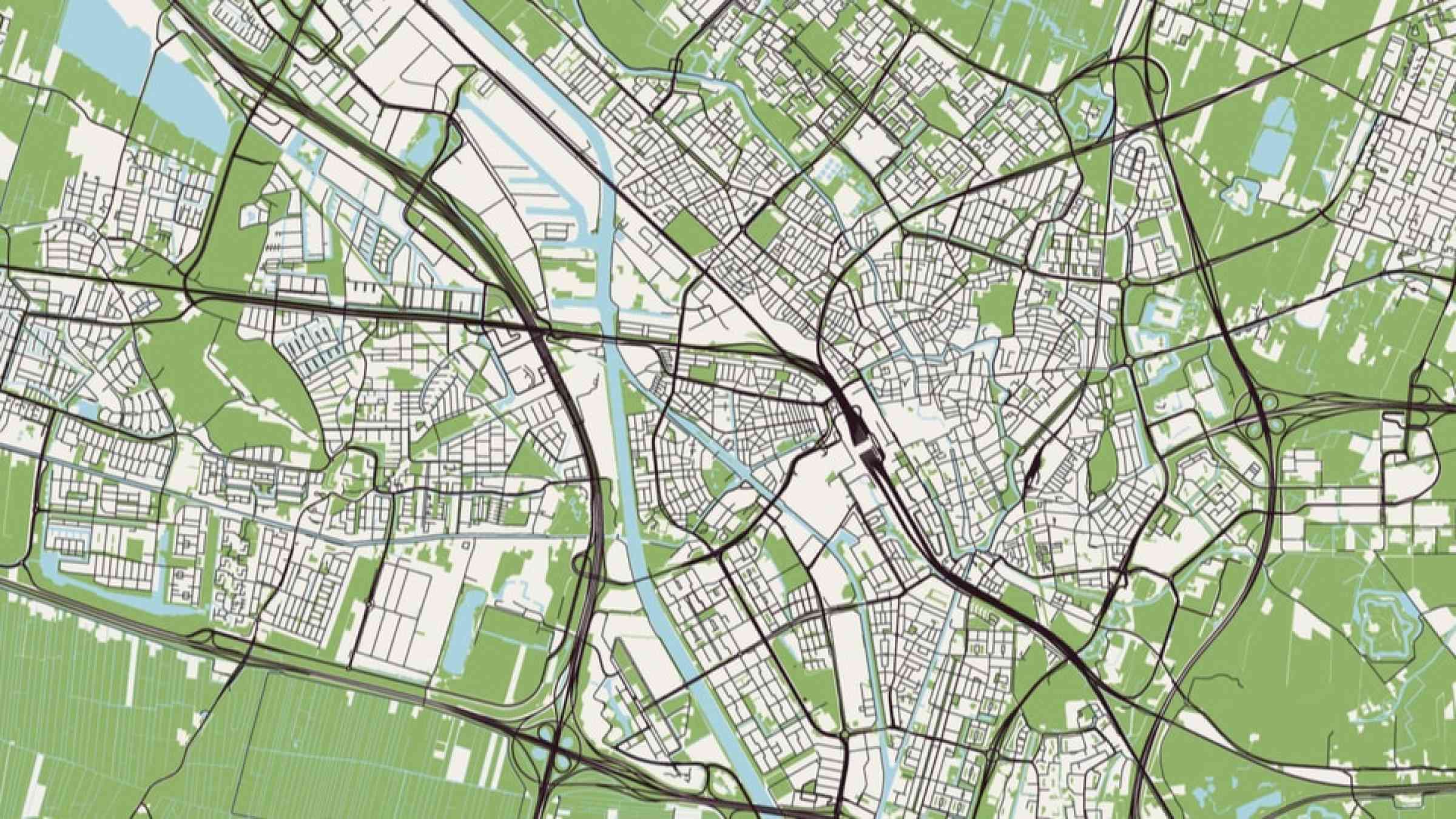 Vector map of Utrecht, Netherlands