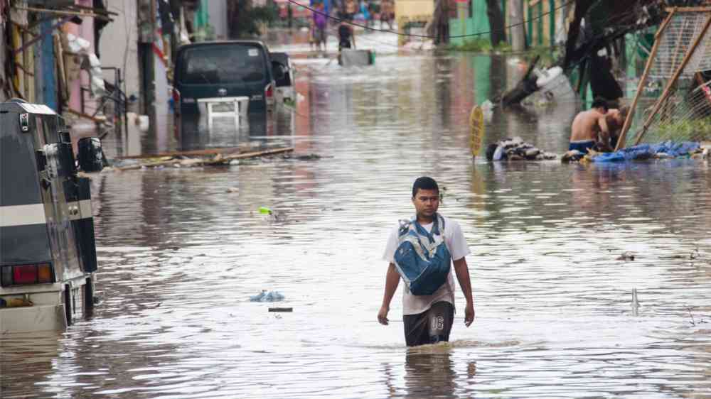 Aftermath of Typhoon Nina in the Philippines (2016)