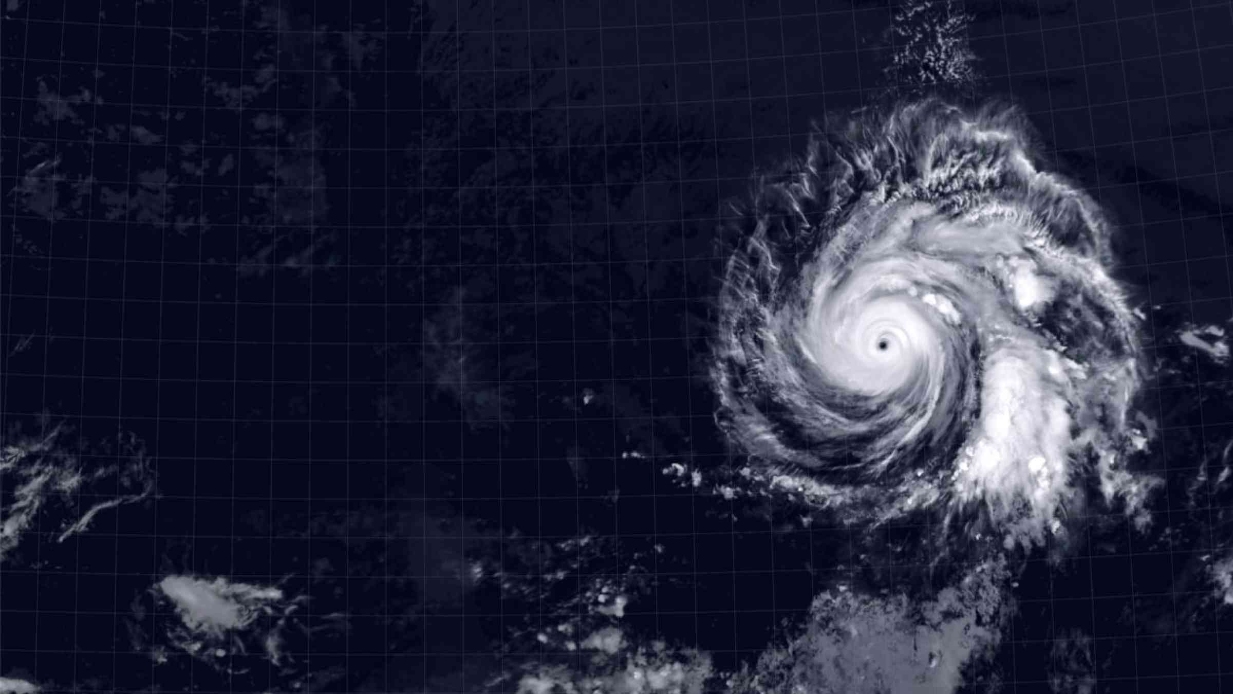 Aerial shot of a cyclone