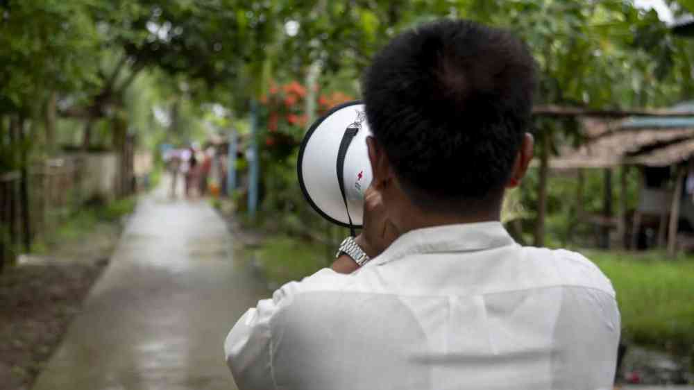 Myanmar early warning drill