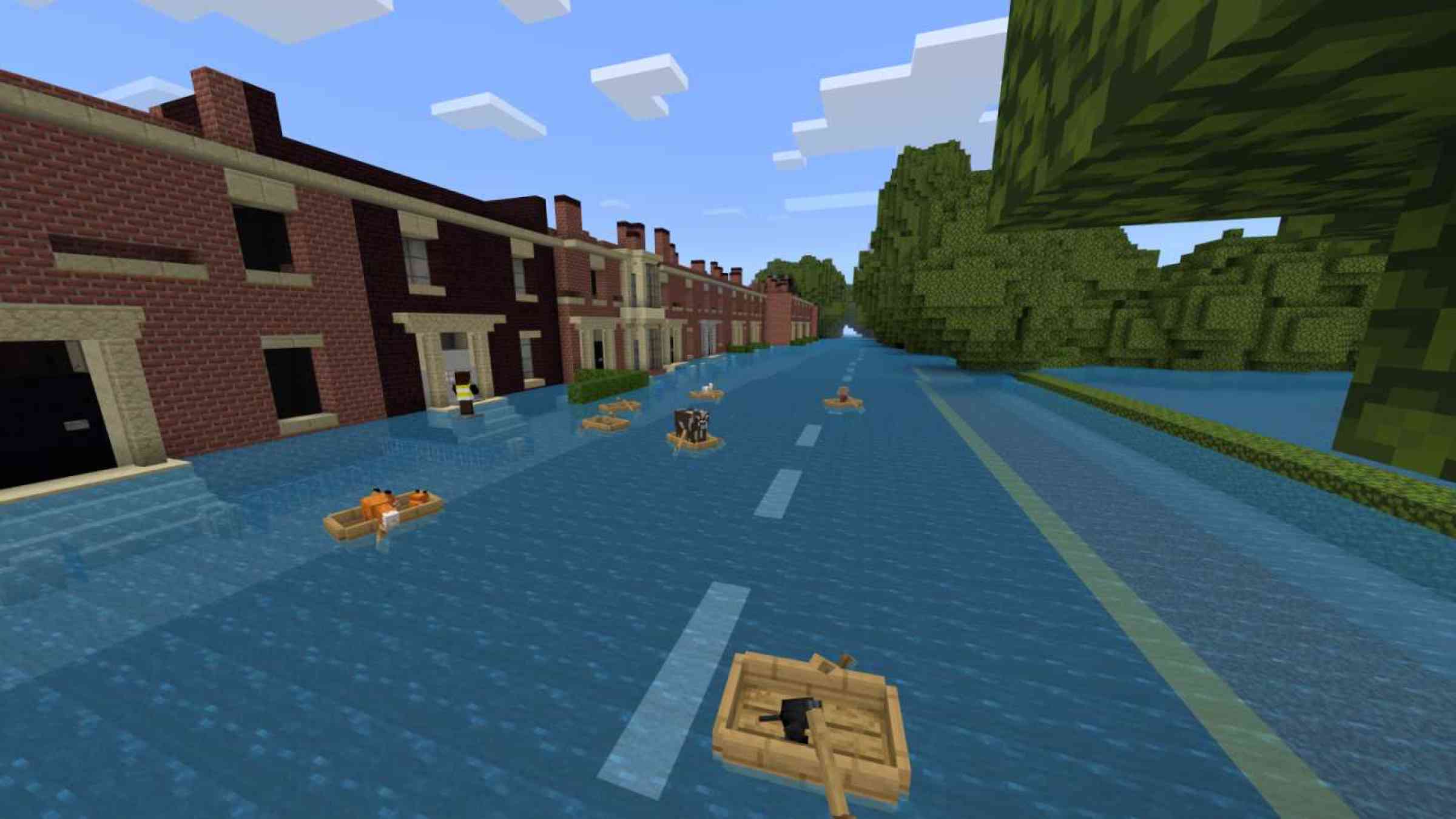 Rivercraft - a Minecraft simulation of flooding in Pleston, UK