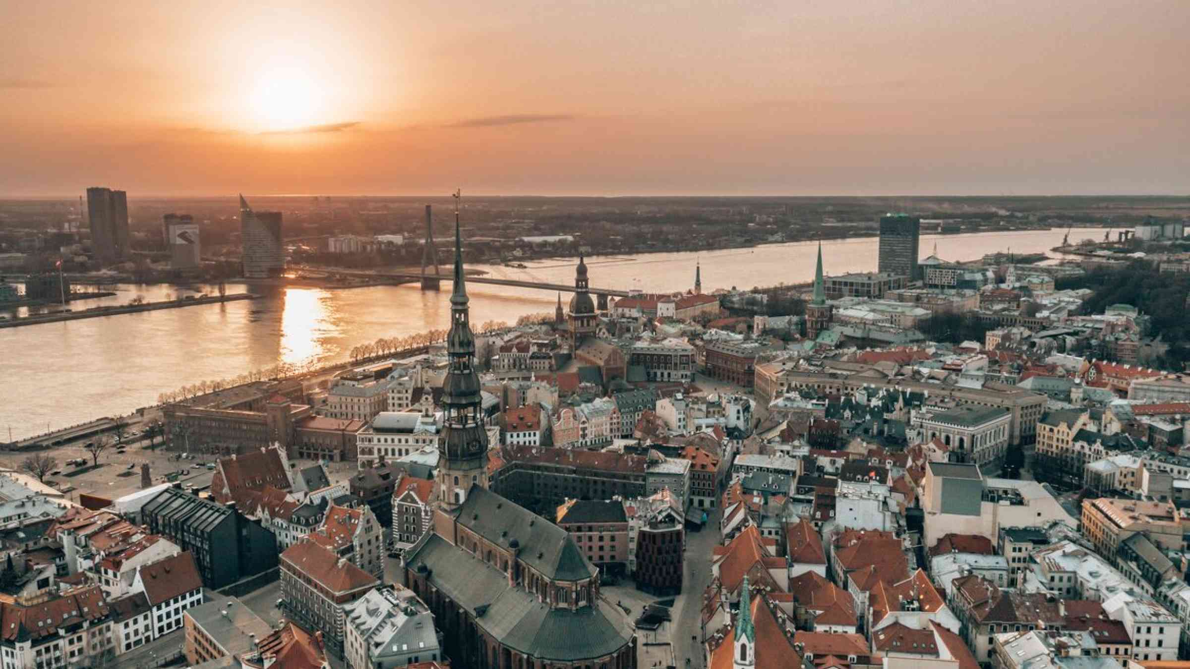 Riga rooftops and skykile, Esthonia