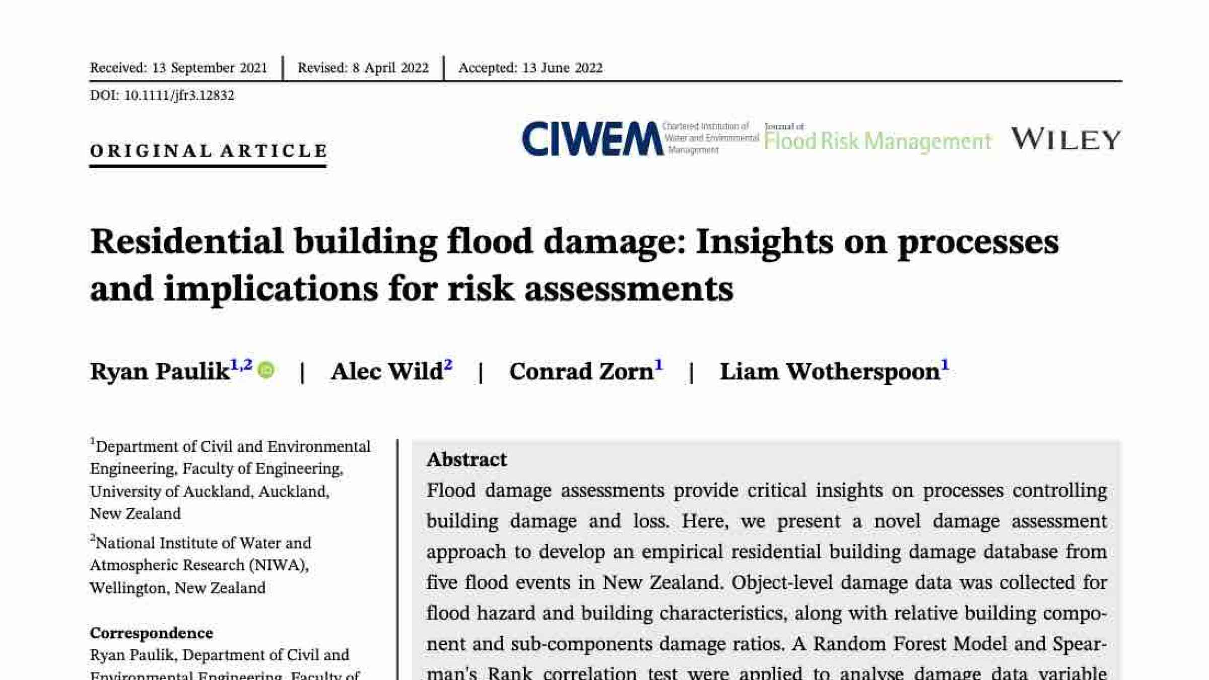 Residential Building Flood Damage: Insights On Processes And ...