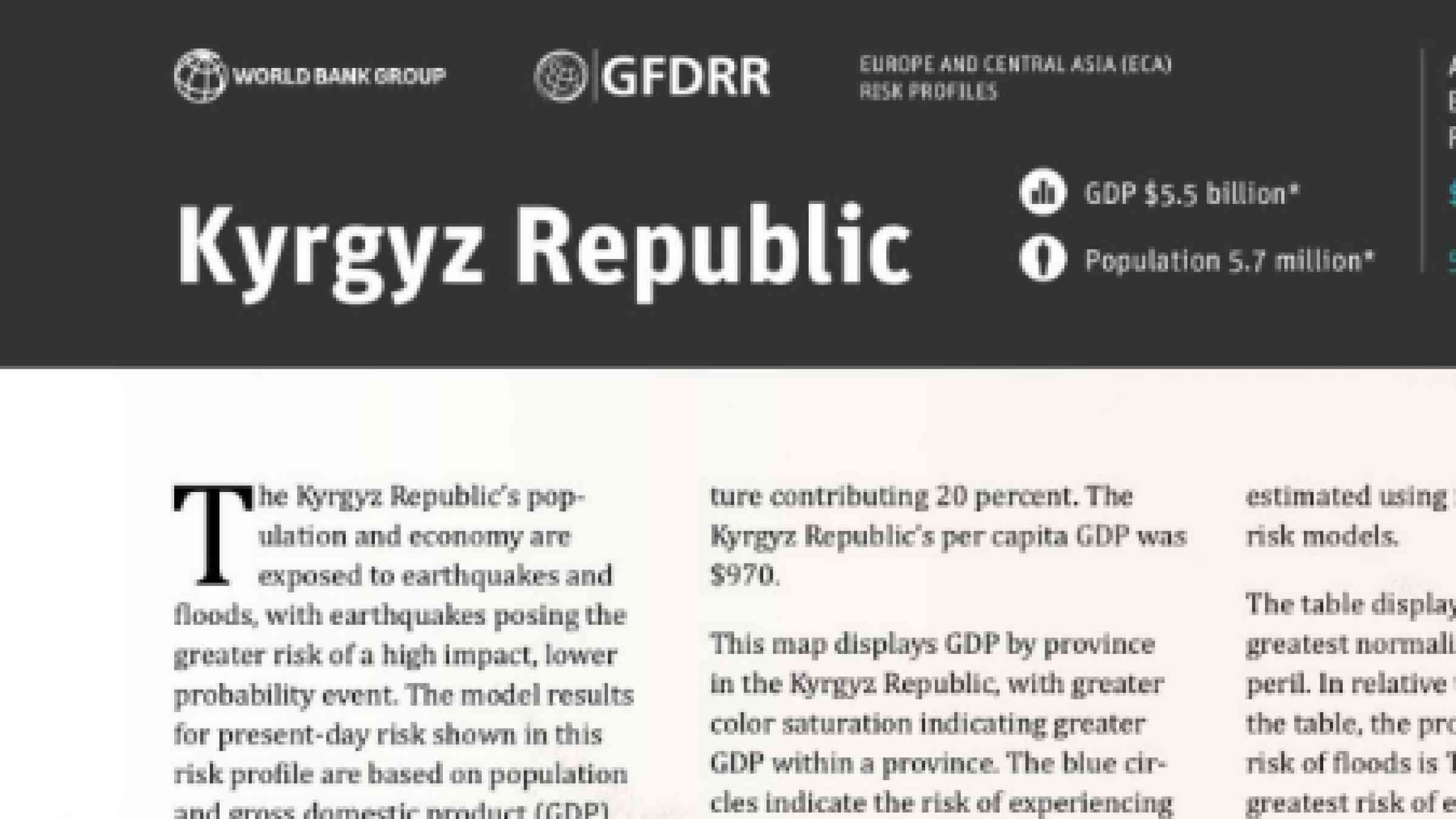 Disaster Risk Profile Kyrgyz Republic PreventionWeb   Gfdrr Kyrgyz Republic  