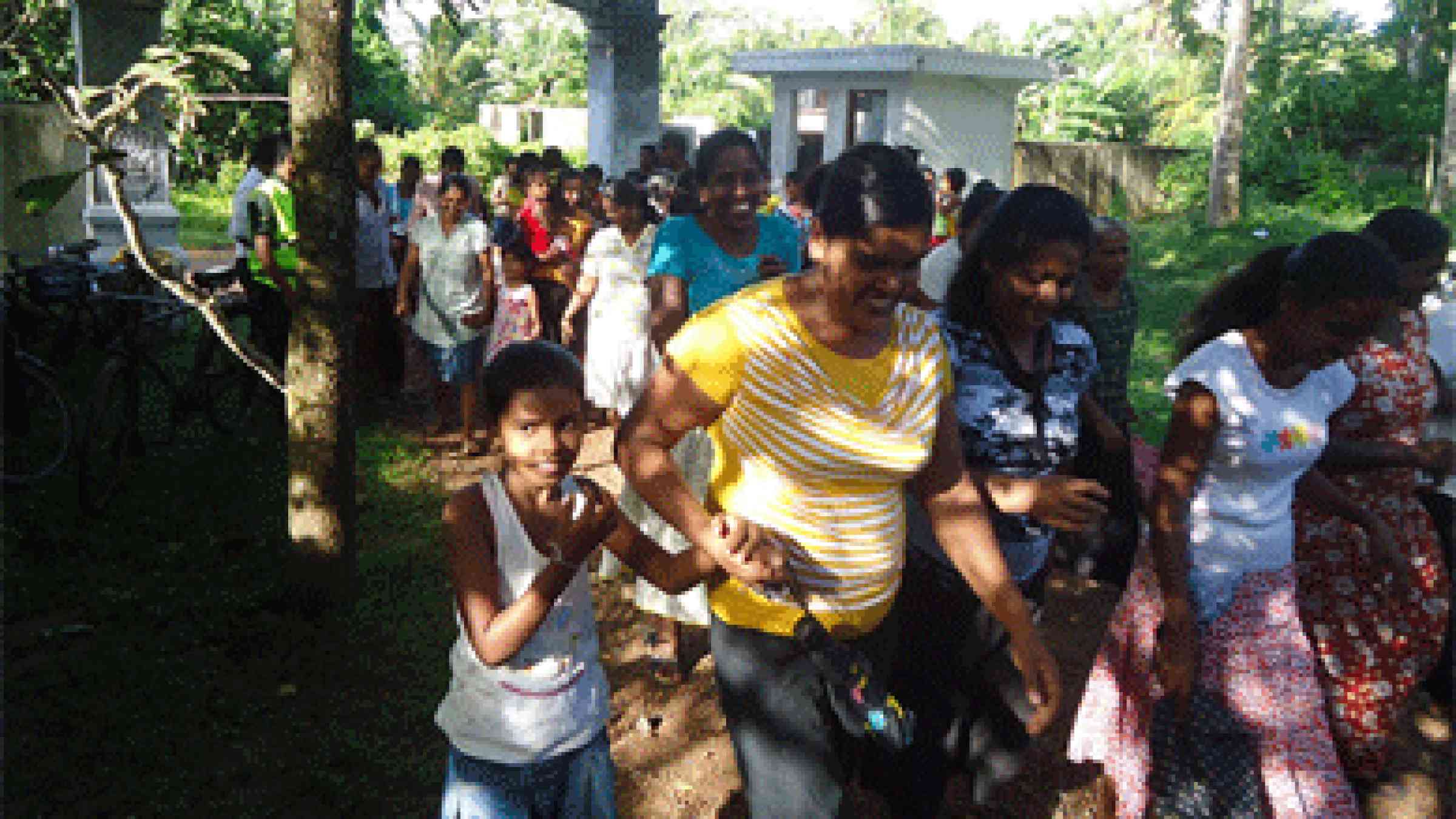 Tsunami drill in Galle, photo from Galle Disaster Management Center