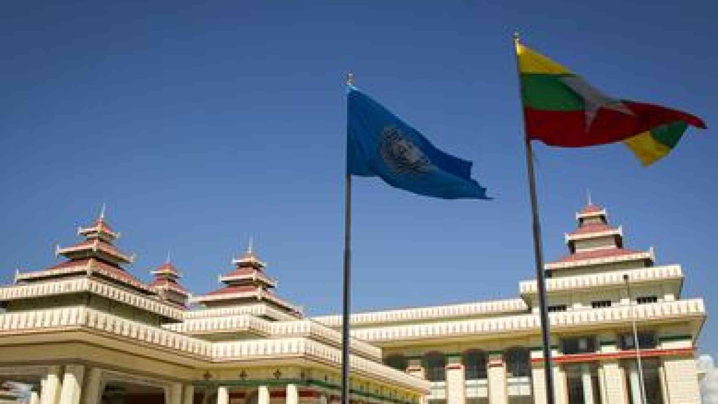 Photo by Flickr user United Nations Photo Parliament Building of Myanmar CC BY 2.0 https://www.flickr.com/photos/un_photo/15745669548