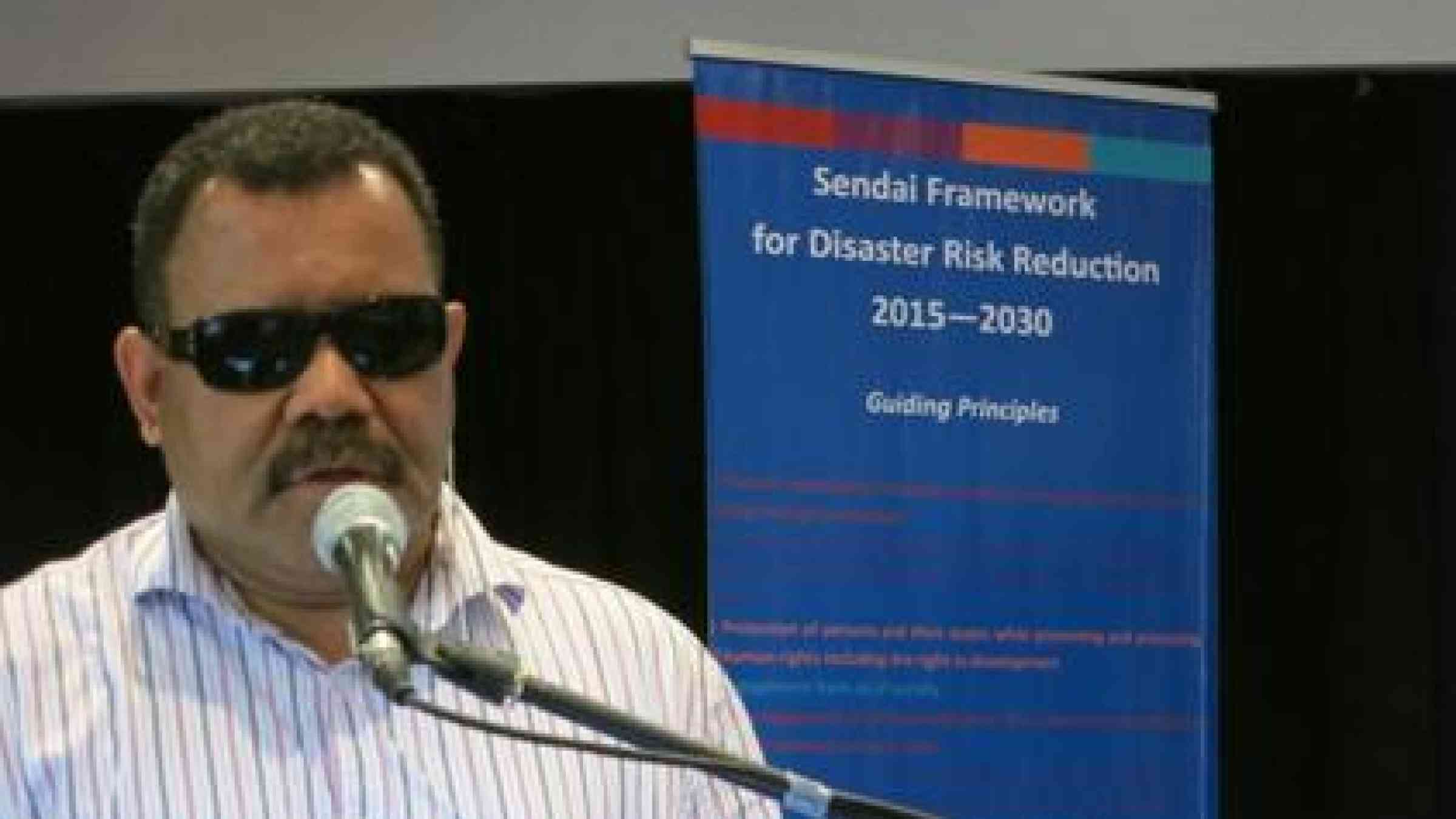 CEO of the Pacific Disability Forum, MrSetareki Macanawai said 'the  SendaiFramework is something much more than we expected'. (Photo: UNISDR)