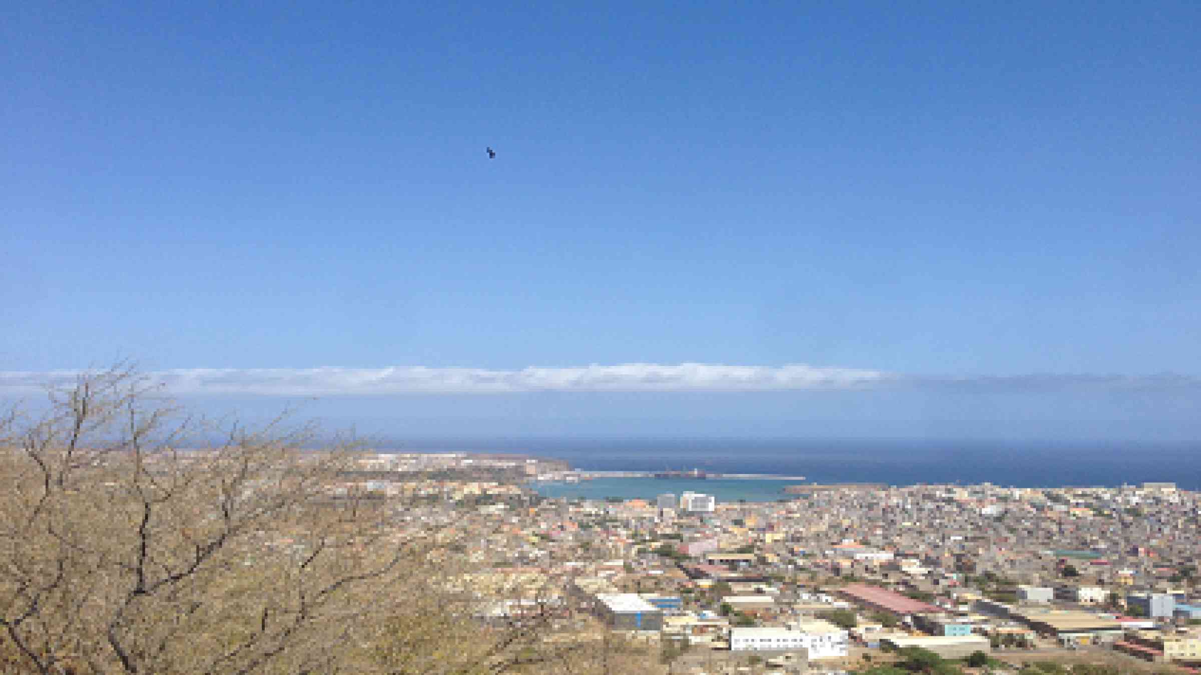 An aerial view of Praia, Cabo Verde (Photo: UNISDR)