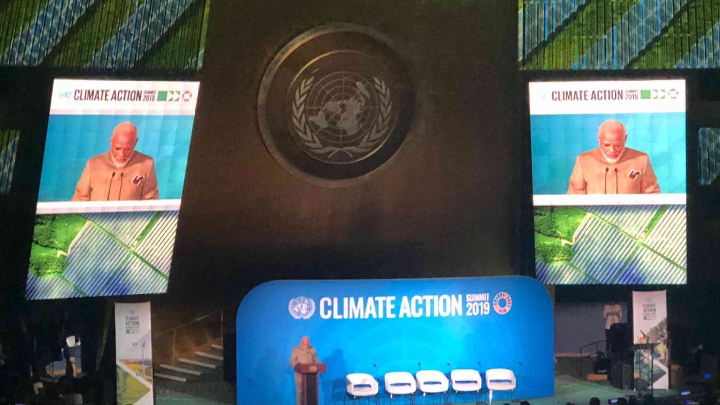 Indian Prime Minister, Narendra Modi, launches the Coalition for Disaster Resilient Infrastructure at the UN Climate Action Summit