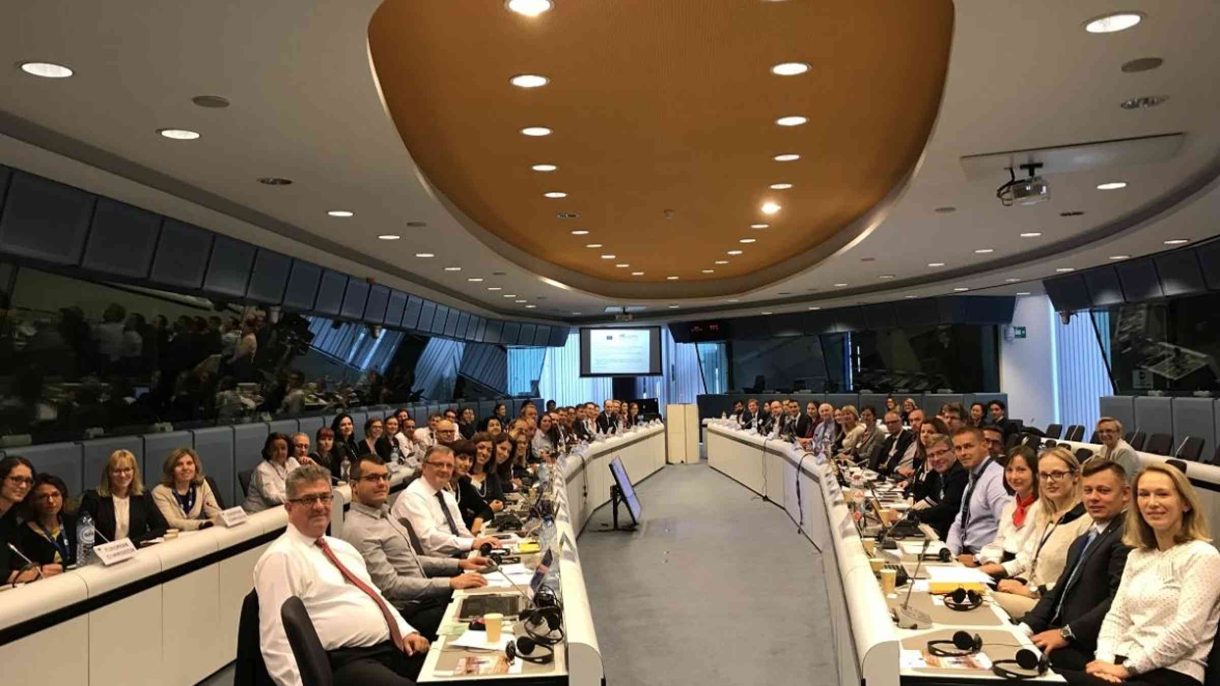 Participants at meeting of European Sendai Framework focal points and civil protection representatives