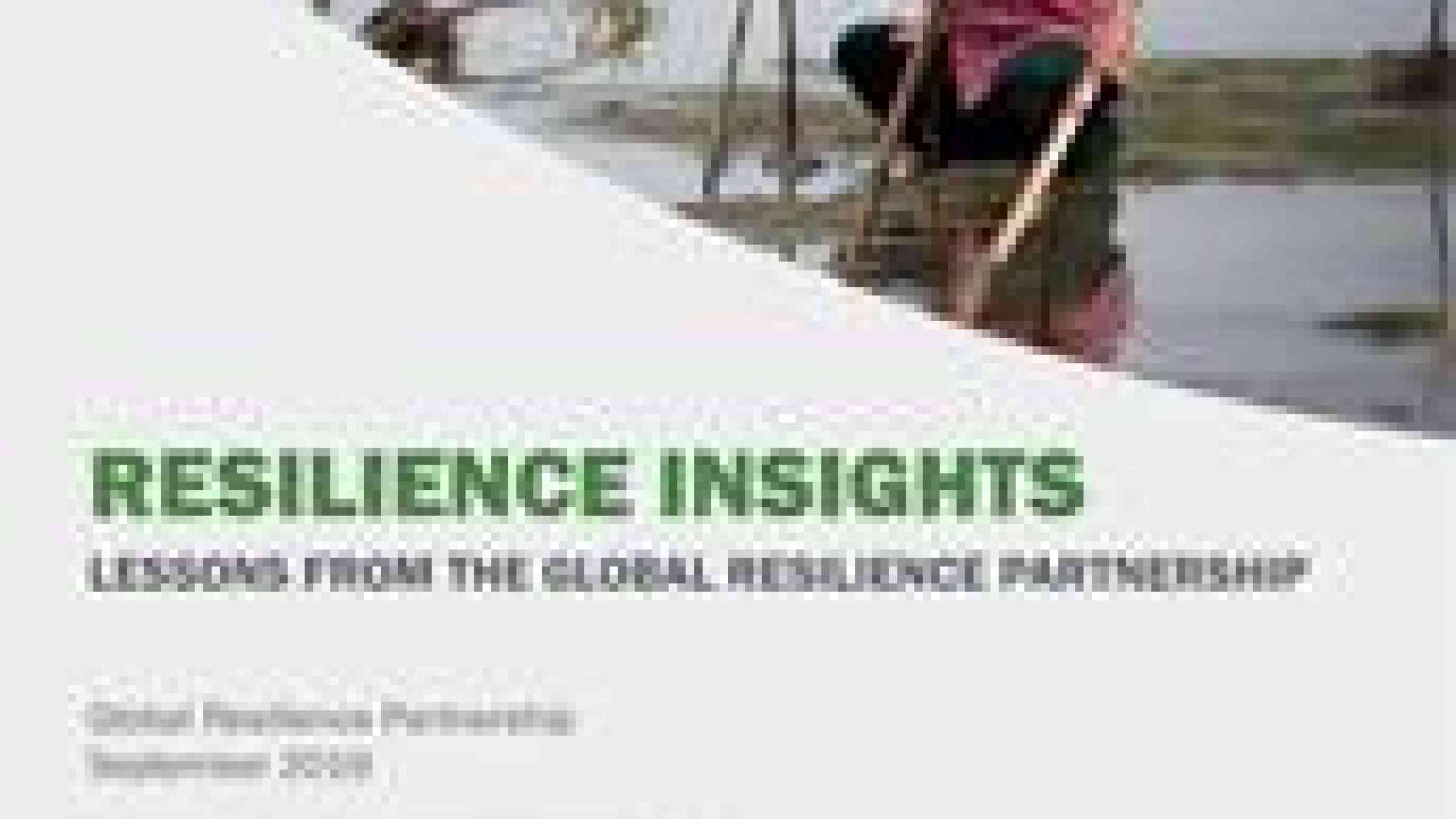 Resilience Insights. Lessons From The Global Resilience Partnership ...