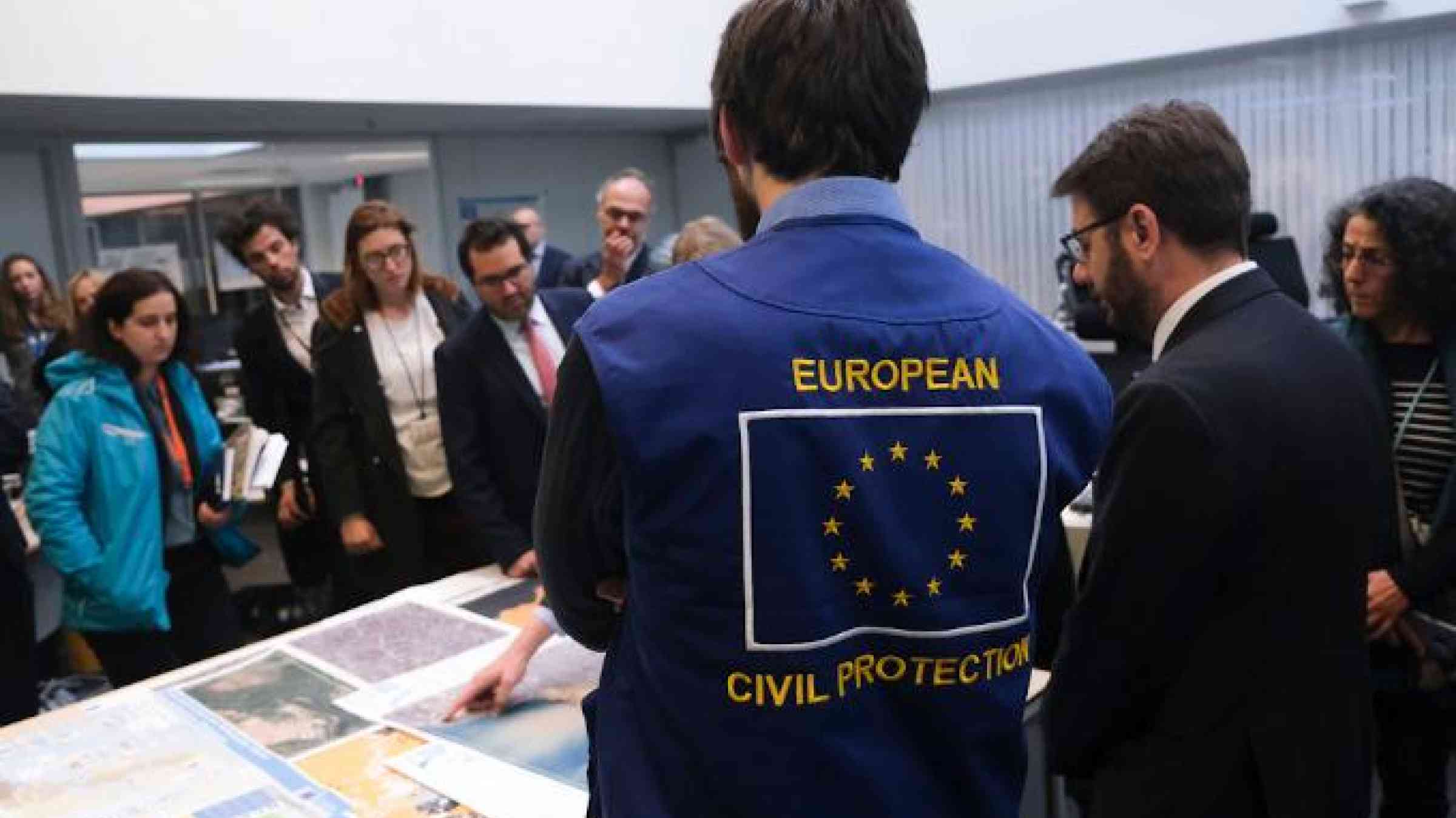 An employee checks the maps in control centre of the Emergency Response Coordination Centre (ERCC) in Brussels, Belgium on Jan. 22, 2019. Alexandros Michailidis / Shutterstock.com