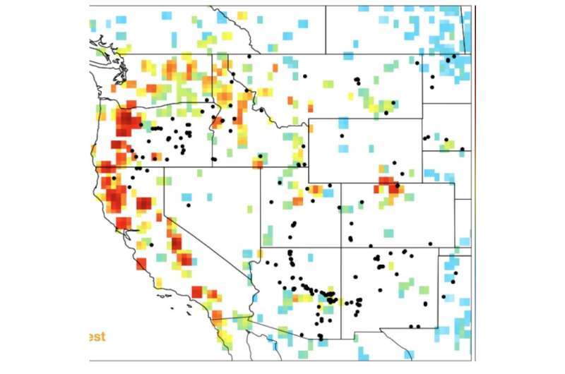 Where the 2020 fires contributed the most to smoke exposure over the western US