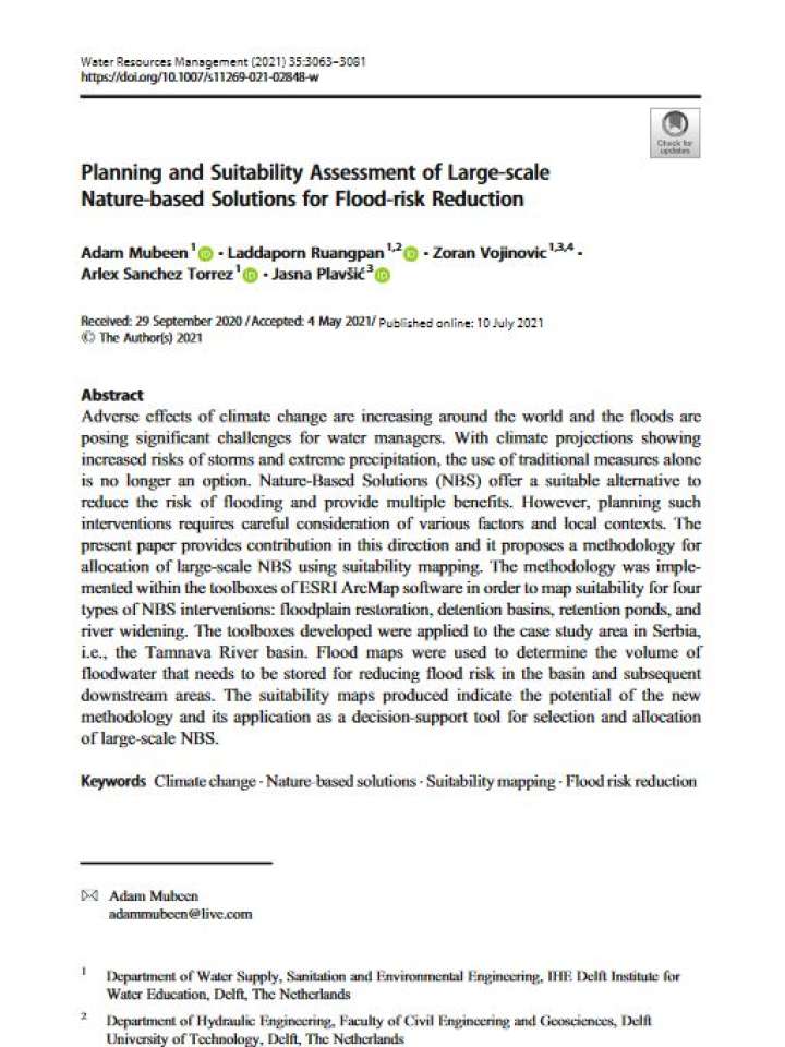 Planning And Suitability Assessment Of Large-scale Nature-based ...