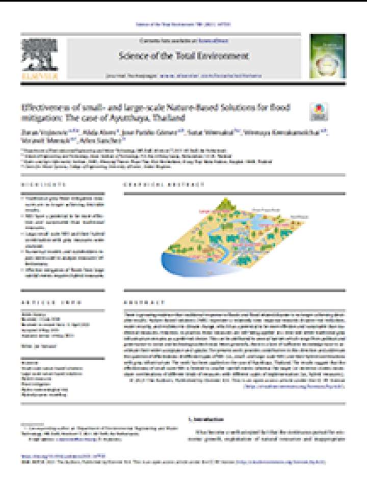 Effectiveness of small- and large-scale Nature-Based Solutions for flood mitigation- The case of Ayutthaya, Thailand