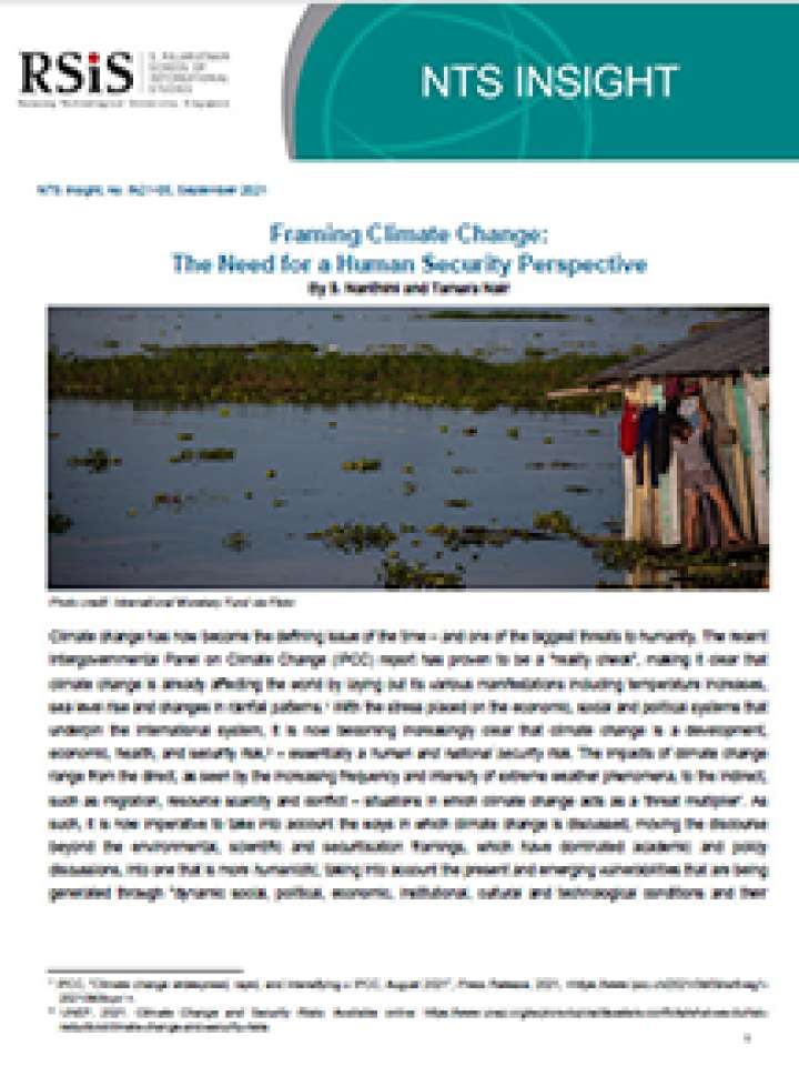 Framing climate change: The need for a human security perspective