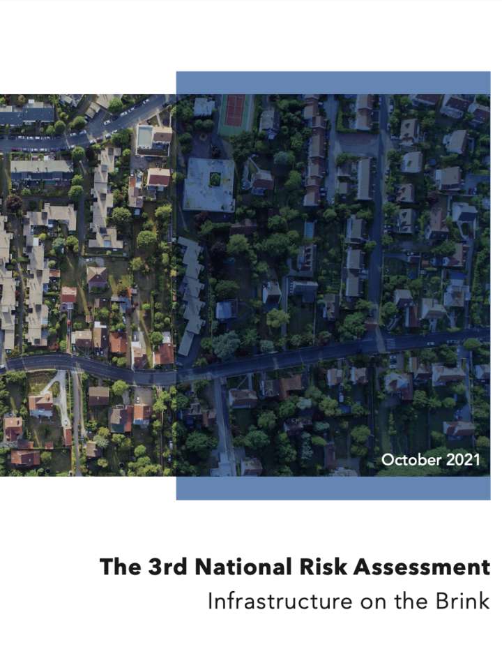 Coverpage of "The 3rd National Risk Assessment: Infrastructure on the Brink"