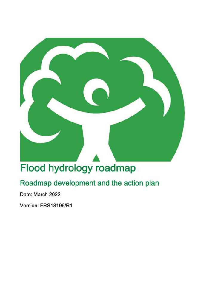 Cover of the Environment Agency's report on the flood hydrology roadmap