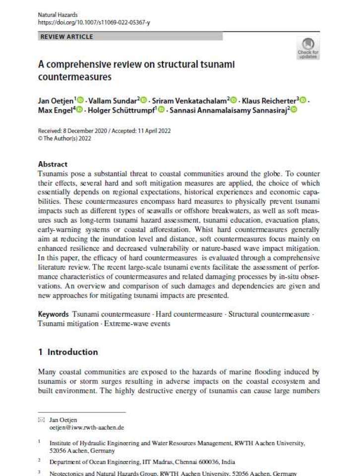 A comprehensive review on structural tsunami countermeasures