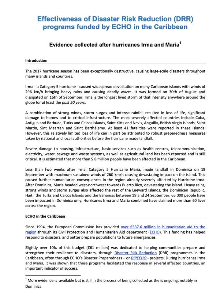 Evidence Collected After Hurricanes Irma And Maria Preventionweb 3510