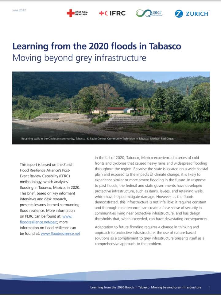 Learning from the 2020 floods in Tabasco: Moving beyond grey infrastructure