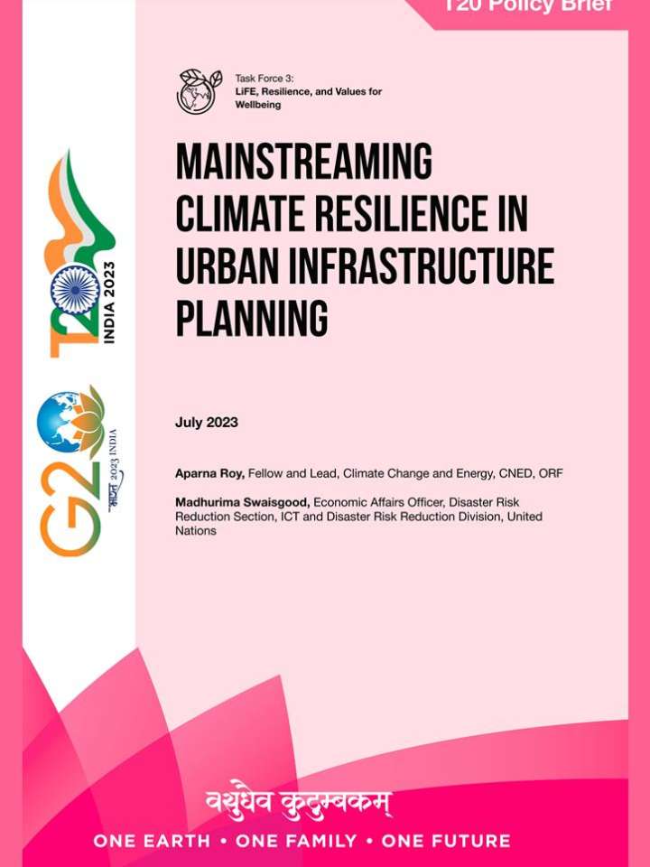 Cover - Mainstreaming Climate Resilience in Urban Infrastructure Planning