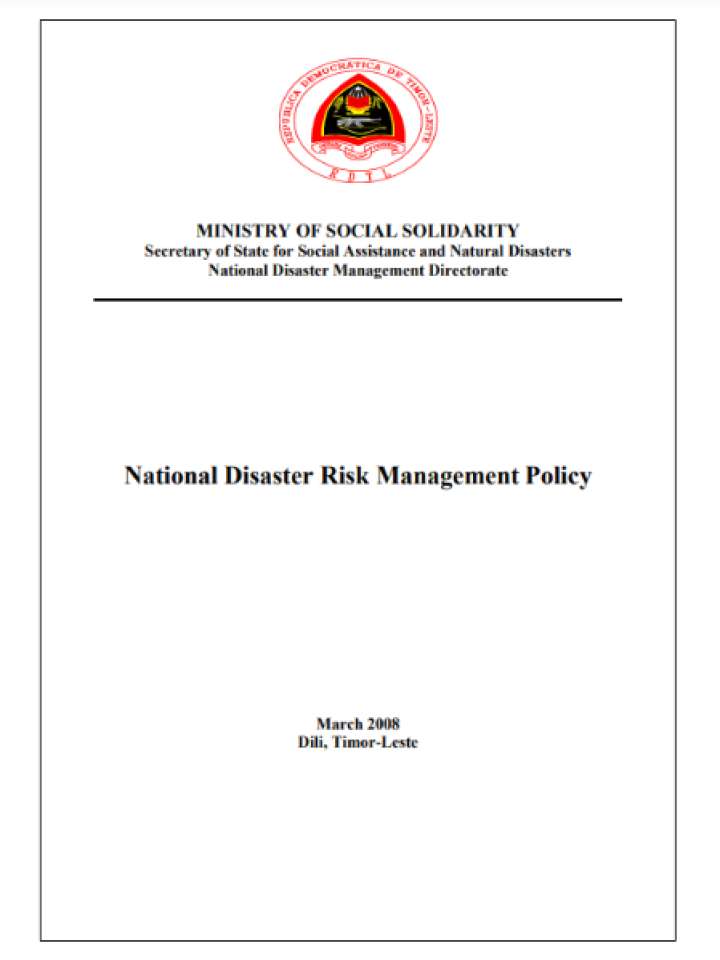 Cover and source: Government of Timor-Leste