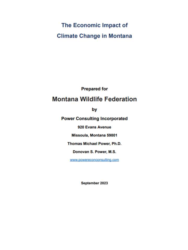 The Economic Impact Of Climate Change In Montana PreventionWeb   Cover Mwl  