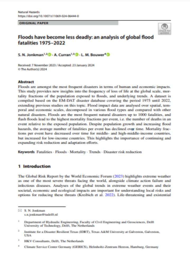 Cover and source: Natural Hazards (Springer)