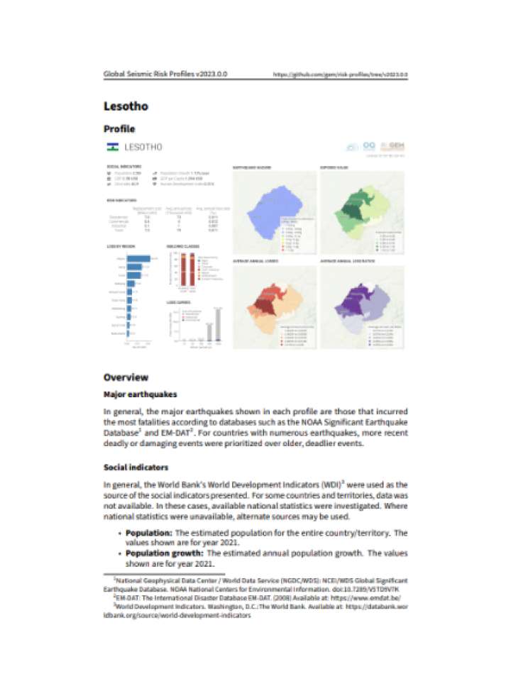 Cover and source: Global Earthquake Model Foundation