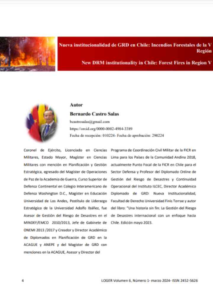 Cover and source: Instituto Profesional de Logística y Gestión Integral de Riesgos