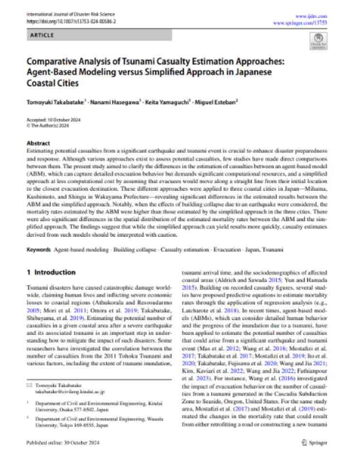 Cover and sourc: International Journal of Disaster Risk Science