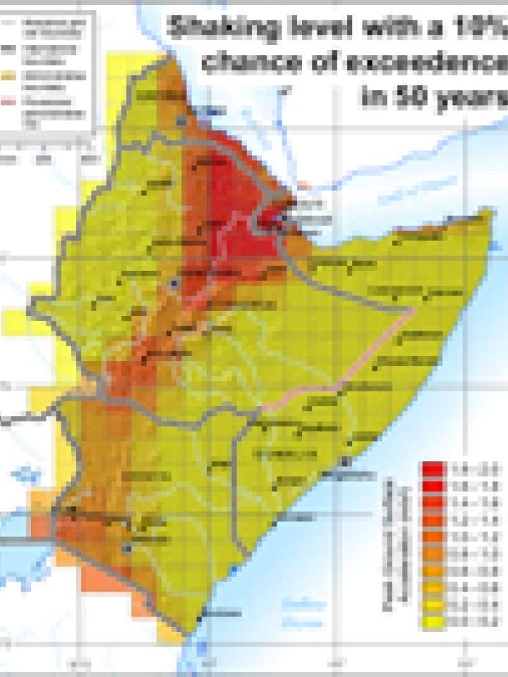 Horn of Africa earthquake hazard map PreventionWeb