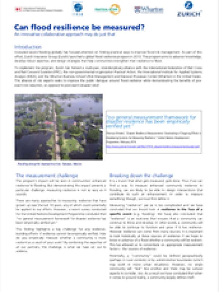 Can Flood Resilience Be Measured? | PreventionWeb