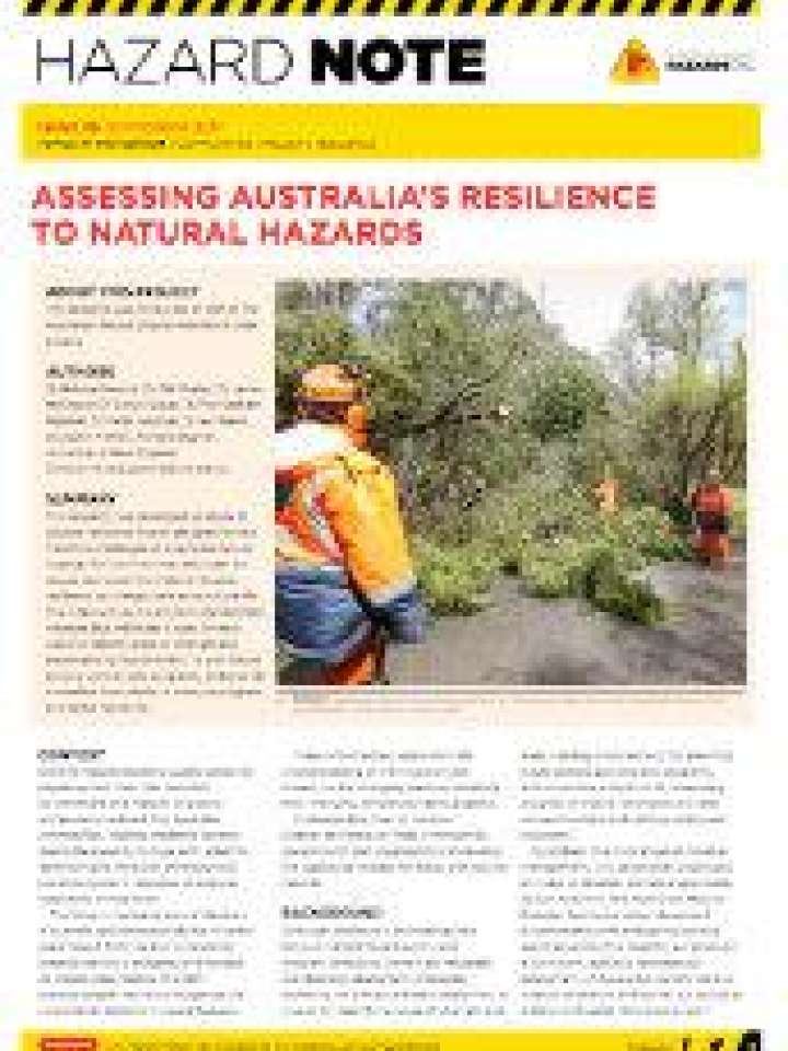 Assessing Australia's Resilience To Natural Hazards | PreventionWeb