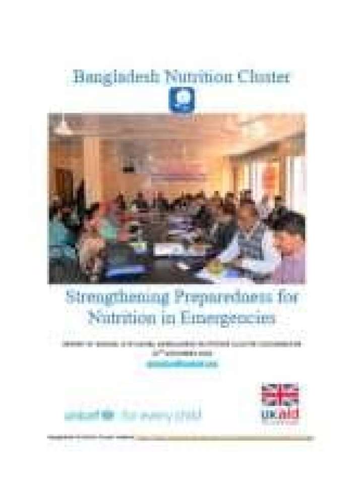 Bangladesh nutrition cluster: strengthening preparedness for nutrition